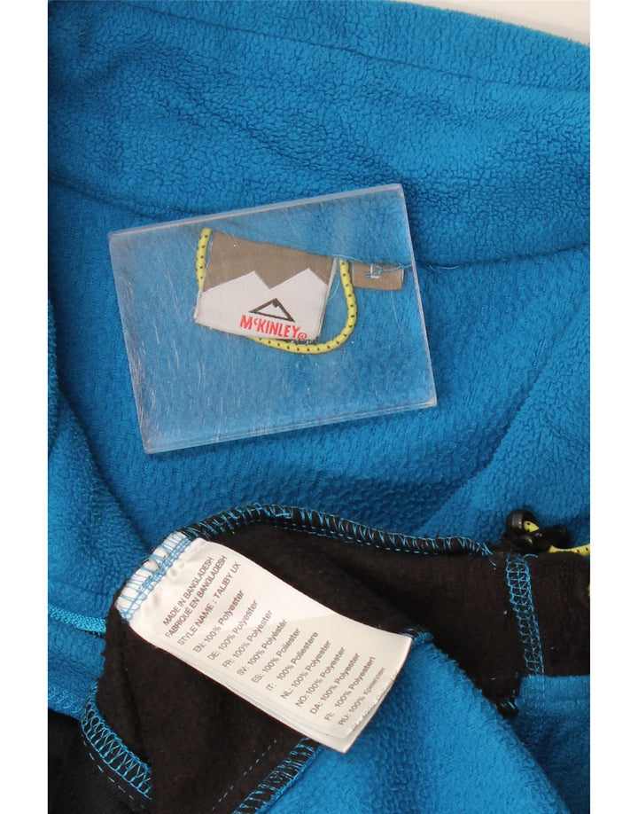 Giacca in pile da donna MCKINLEY UK 16 Large Blu Colourblock Poliestere