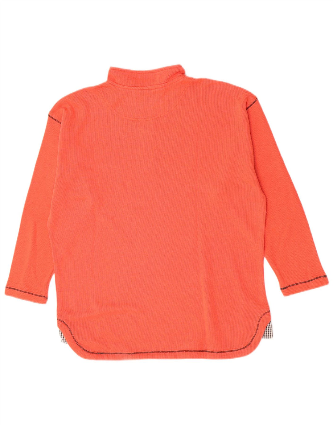 Felpa da donna con collo con zip Lotto, maglione, UK 14, grande, poliestere arancione