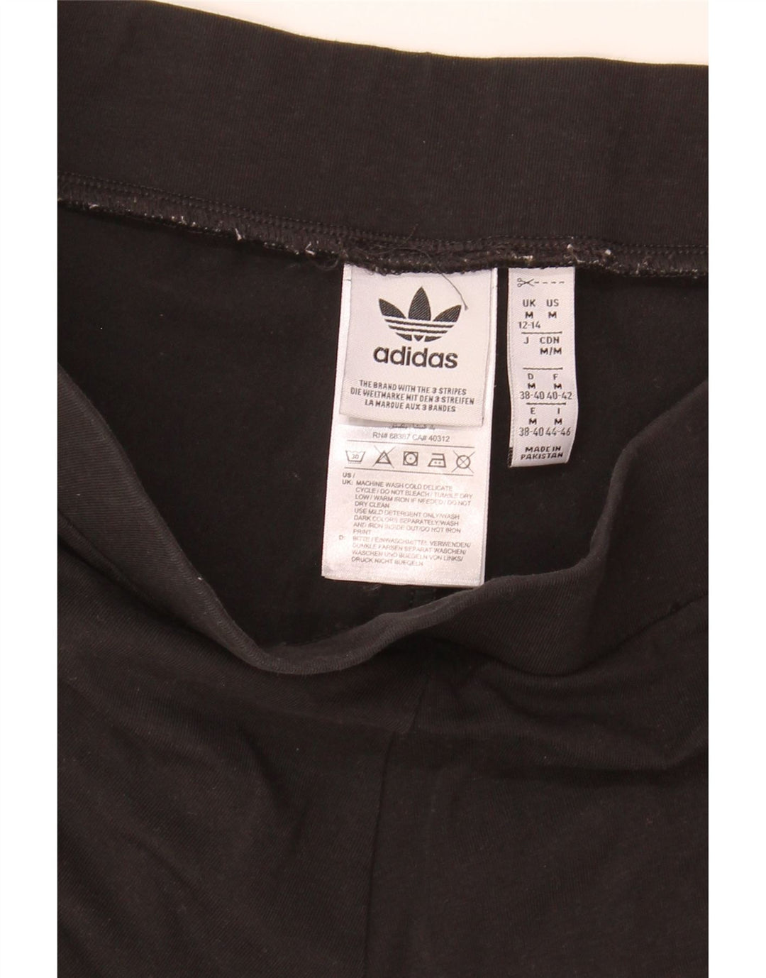 Leggings da donna ADIDAS UK 12/14 Cotone nero medio