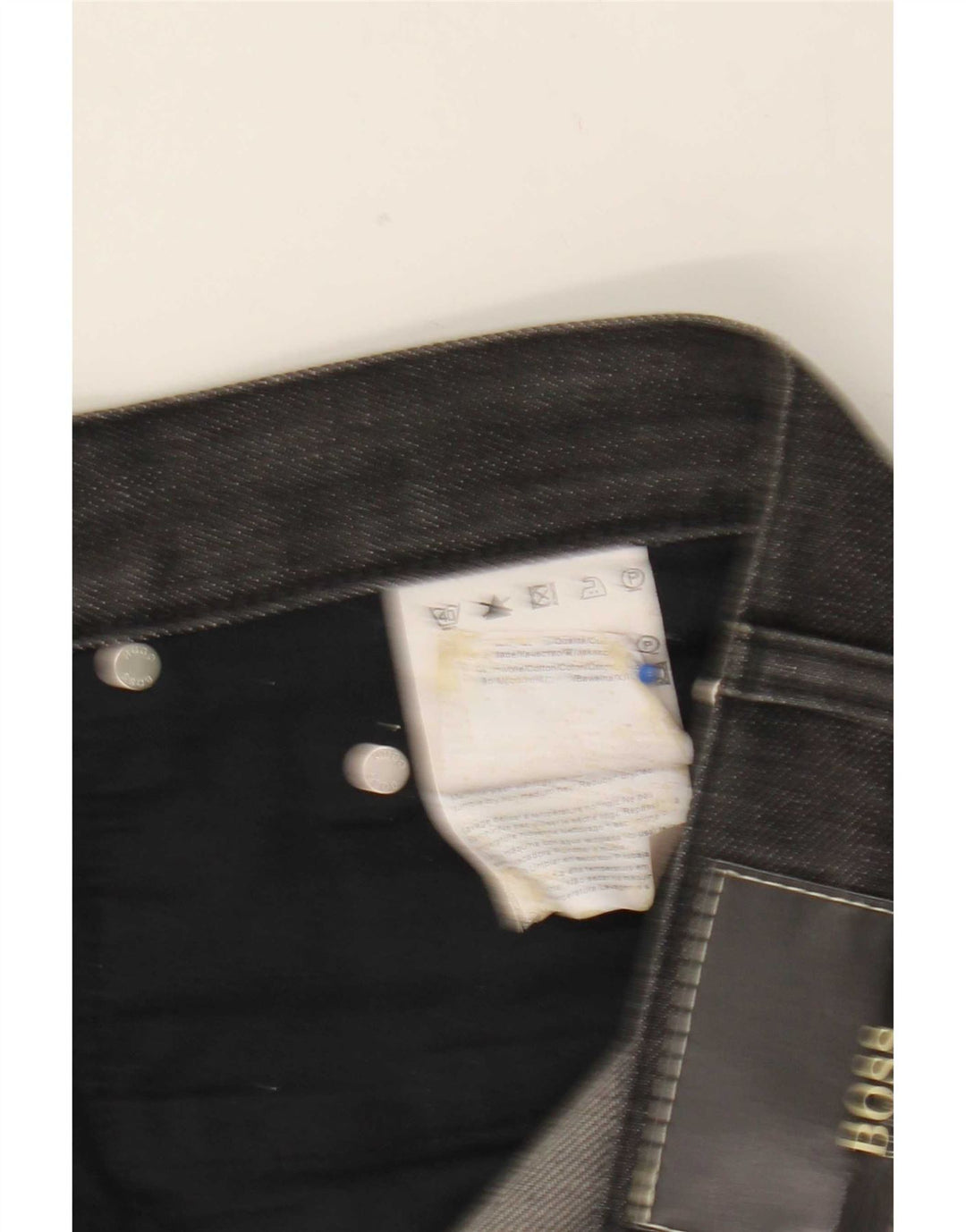 Jeans dritti da uomo Hugo Boss W38 L26 cotone nero