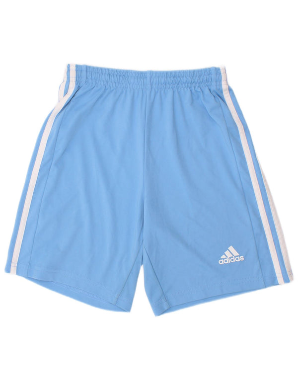 Pantaloncini sportivi Adidas Aeroready da ragazzo 11-12 anni in poliestere blu