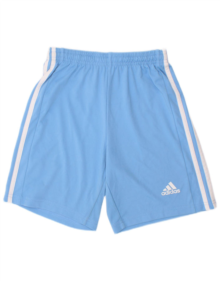 Pantaloncini sportivi Adidas Aeroready da ragazzo 11-12 anni in poliestere blu