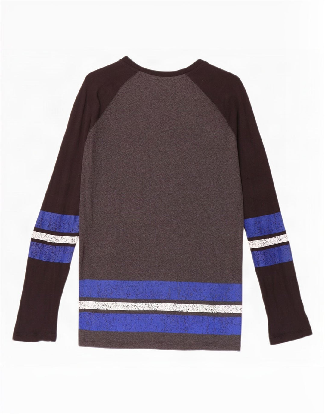 Champion Top grafico da uomo a maniche lunghe in cotone color block grigio piccolo