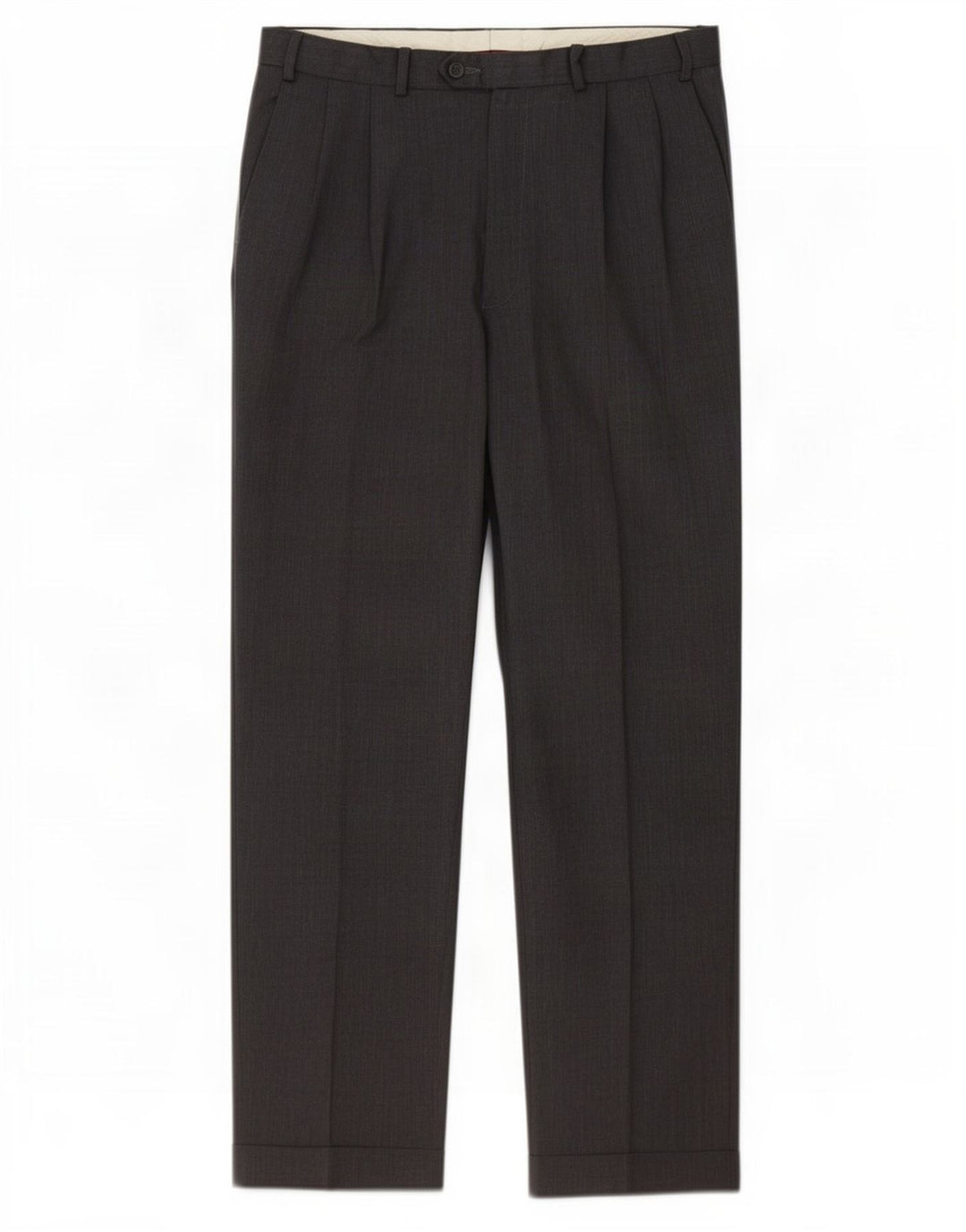Pantaloni da abito con pegging da uomo Marks & Spencer W36 L33 in lana grigia