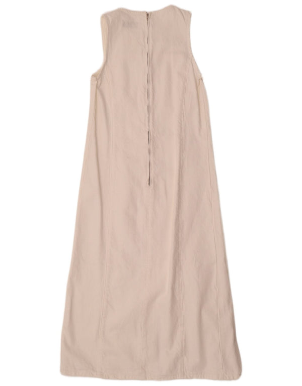 Abito in denim senza maniche da donna Zara UK 8 Small bianco