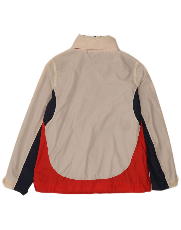 Giacca a vento con cappuccio da donna Weird Fish UK 14 Large White Colourblock