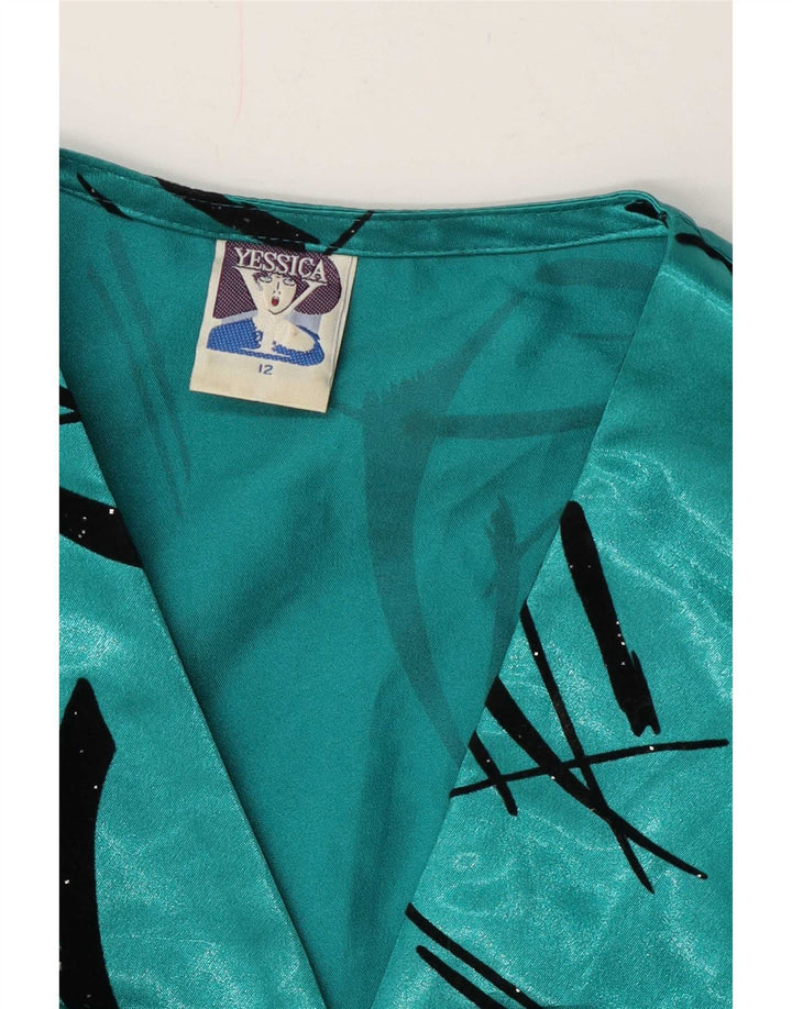Yessica Camicia da donna con motivo astratto Camicetta UK 12 Poliestere verde medio