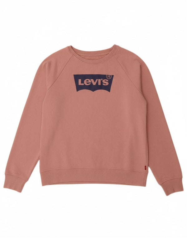 Felpa grafica per ragazze LEVI'S 15-16 anni in cotone rosa