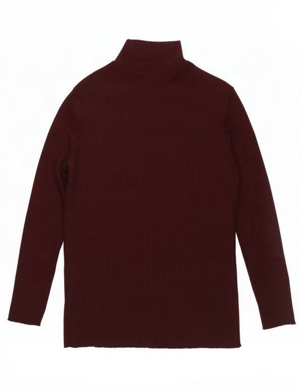 Top Zara da donna a maniche lunghe UK 16 grande marrone poliestere