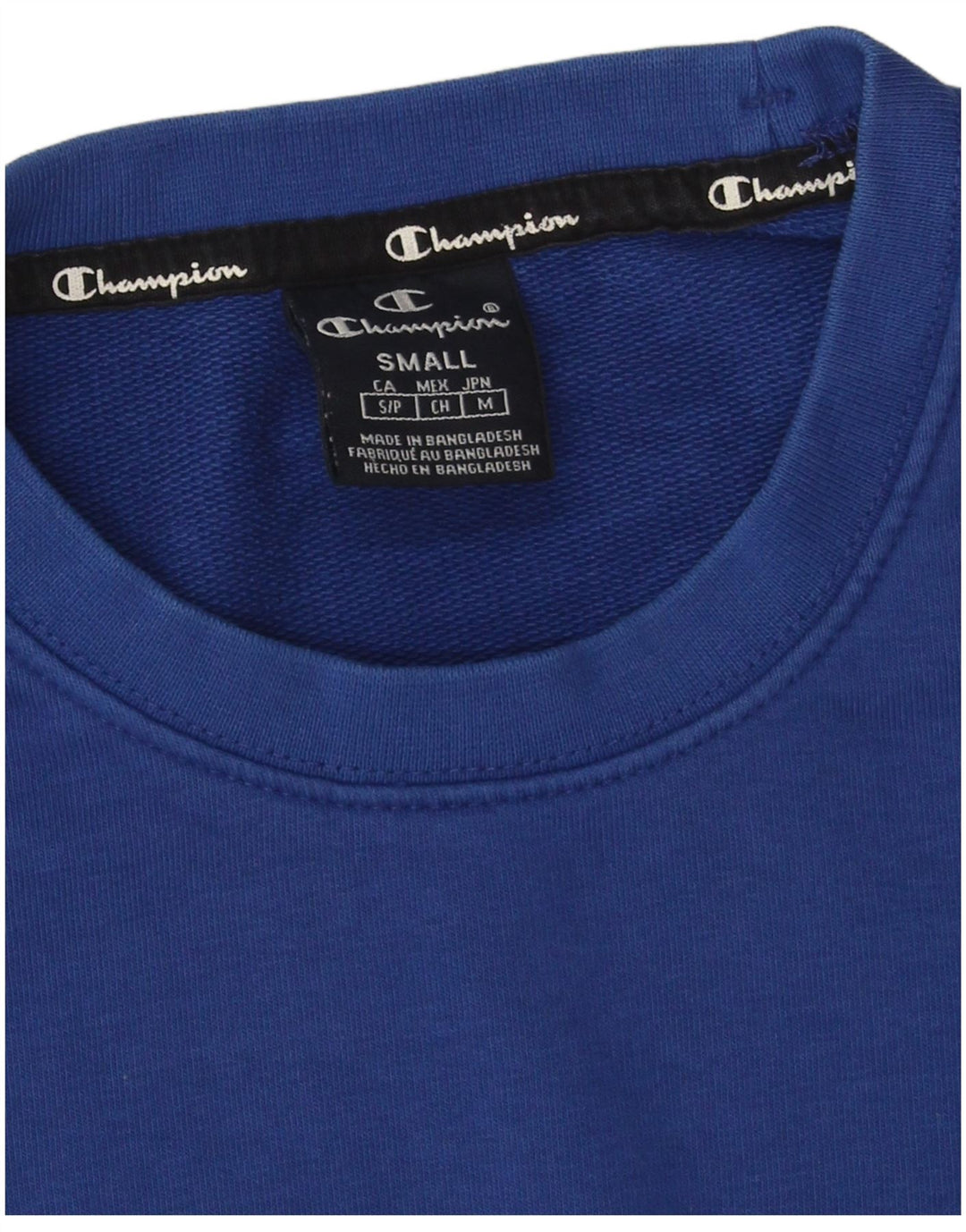 Felpa grafica da uomo Champion Felpa piccola in cotone blu