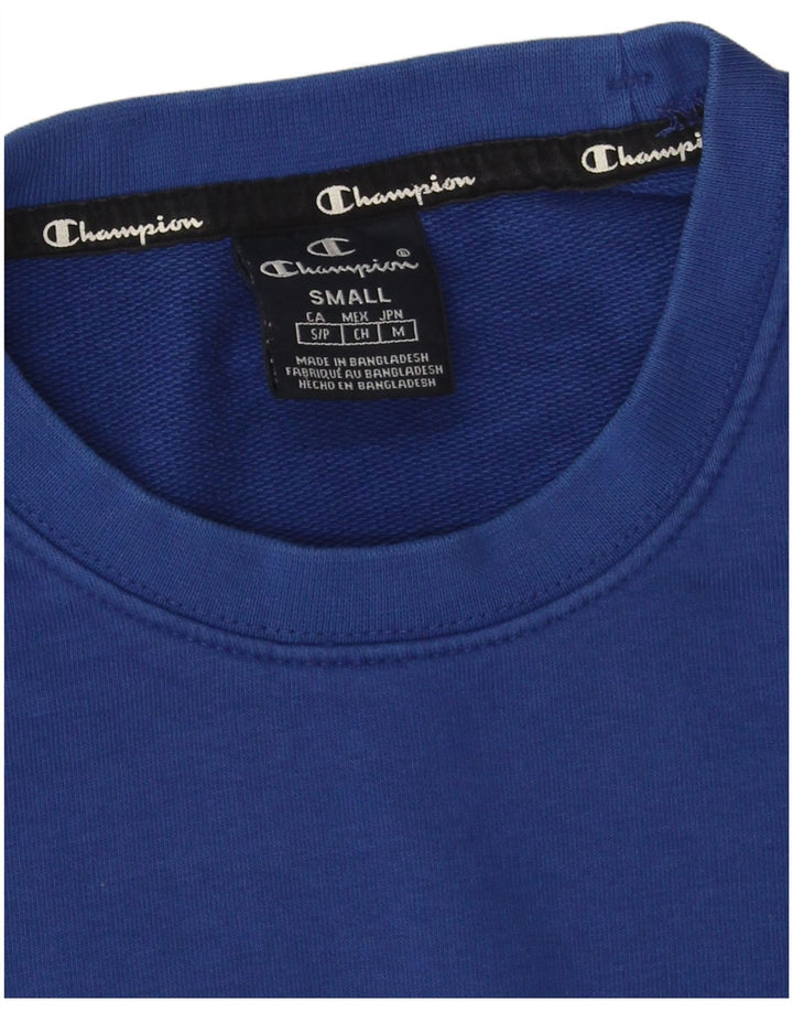 Felpa grafica da uomo Champion Felpa piccola in cotone blu