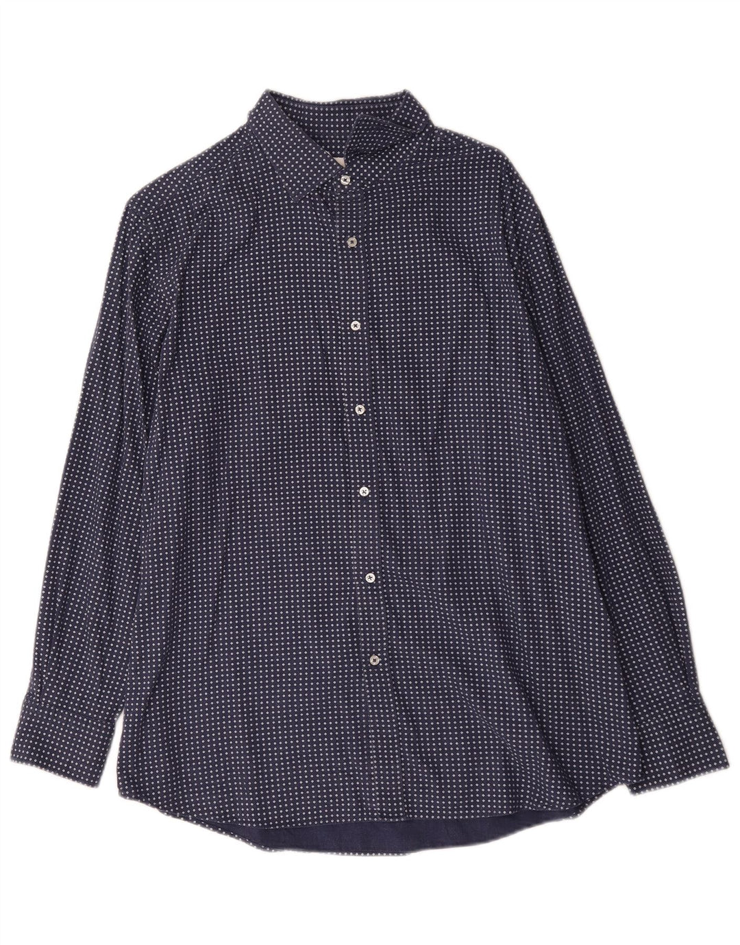 Camicia da uomo Massimo Dutti XL in cotone geometrico blu