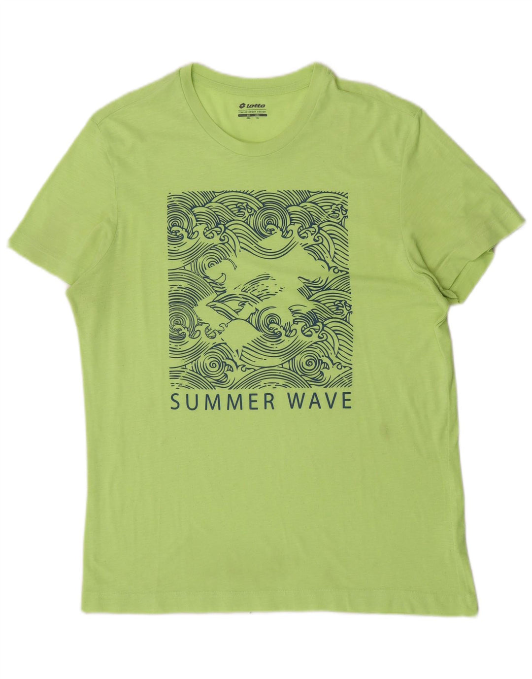 T-shirt grafica da uomo Lotto Top XL verde poliestere