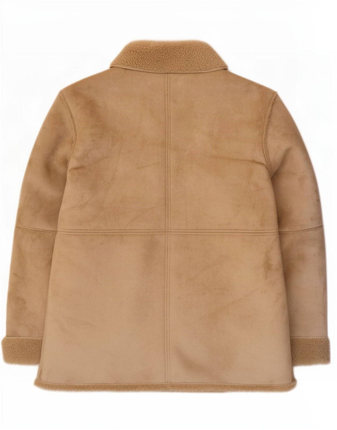 Giacca Sherpa da donna David Barry UK 16 Large Beige Poliestere