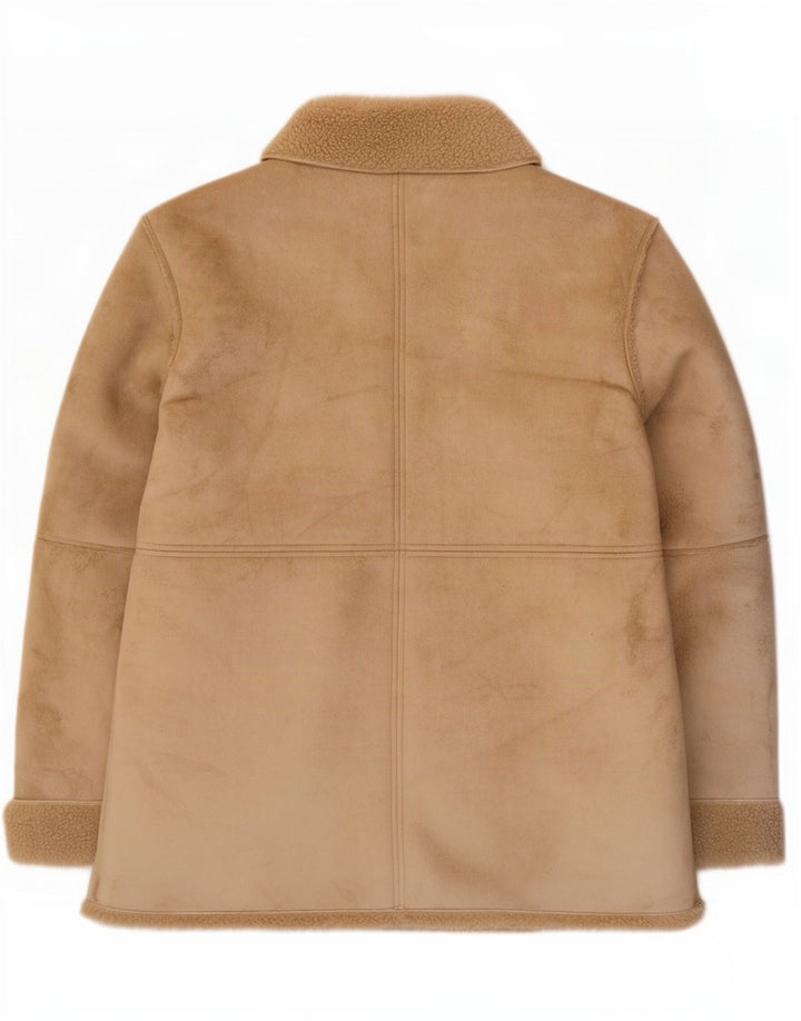 Giacca Sherpa da donna David Barry UK 16 Large Beige Poliestere