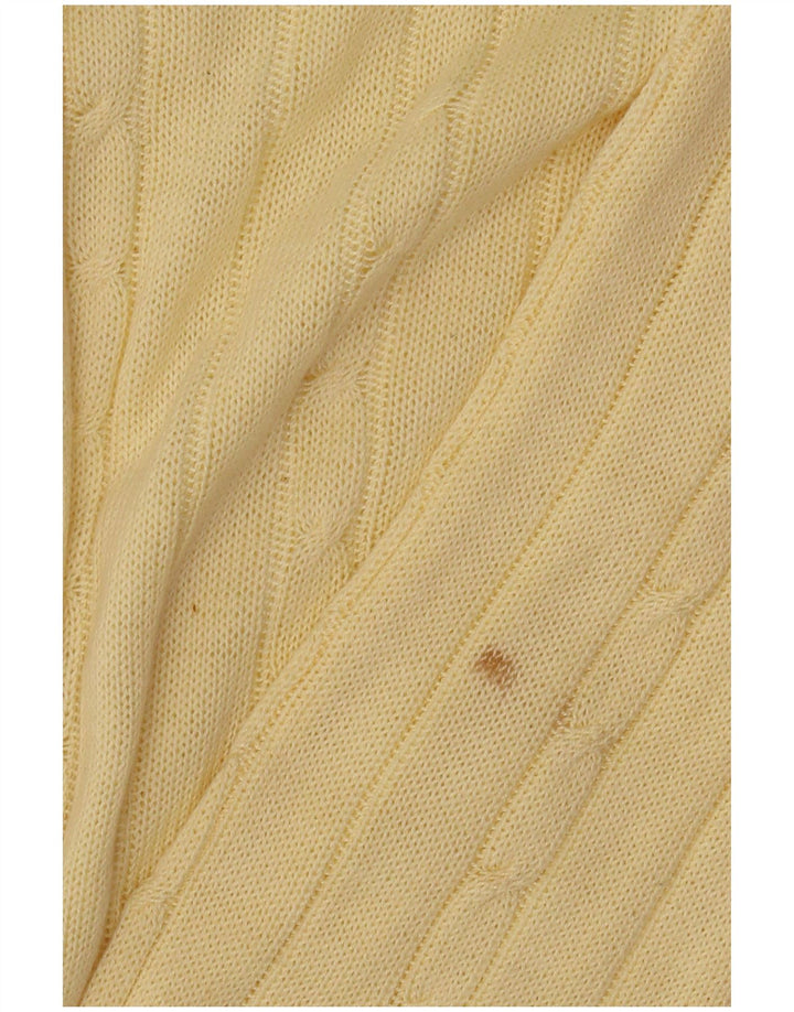 Maglione vintage da uomo girocollo giallo medio