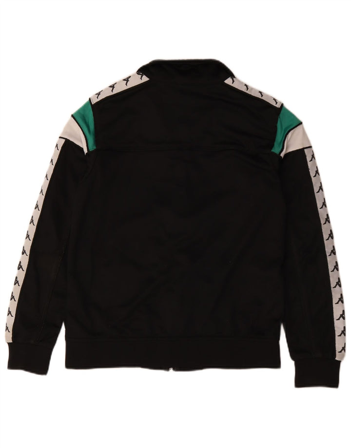 Giacca da tuta grafica Kappa da ragazzo 13-14 anni Colorblock nera