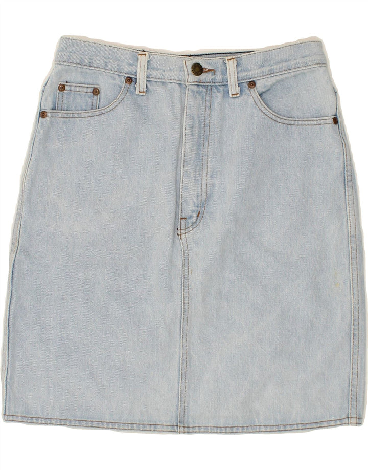 VINTAGE Womens Denim Skirt IT 44 Medium W28 Blue Cotton Vintage Vintage and Second-Hand Vintage from Messina Hembry 