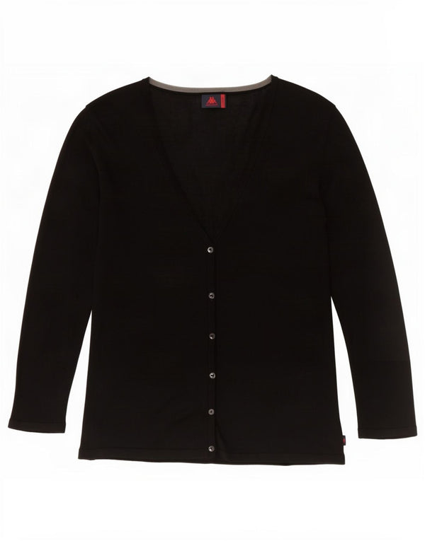 Maglione cardigan da donna Kappa UK 14 grande lana nera