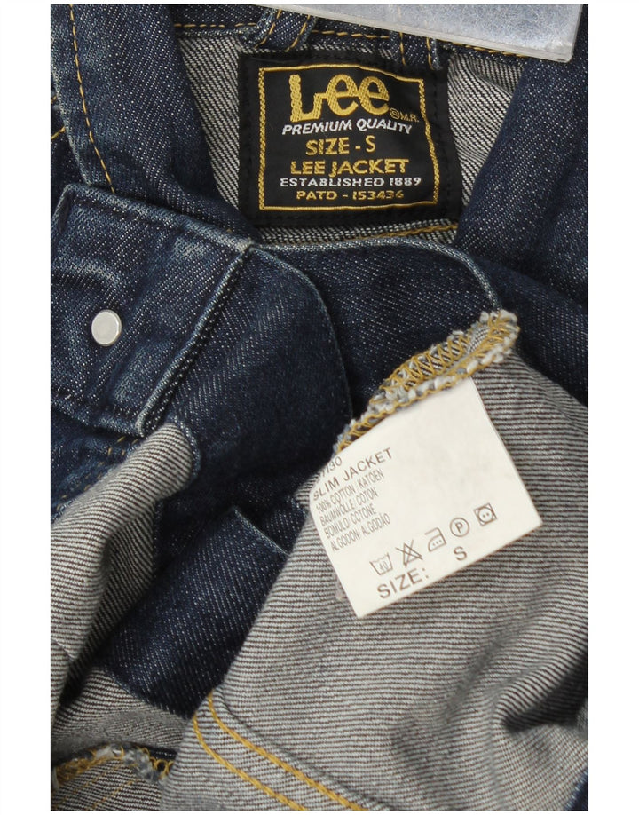 Giacca in denim da donna Lee UK 10 piccola in cotone blu navy