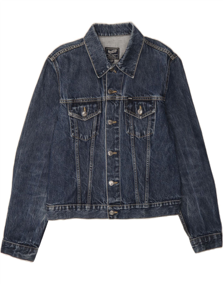 GAS Womens Denim Jacket UK 16 Large Blue Vintage Gas and Second-Hand Gas from Messina Hembry 