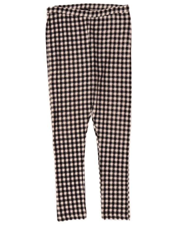 Pantaloni casual slim da donna Topshop UK 12 medi W28 L26 a quadretti neri