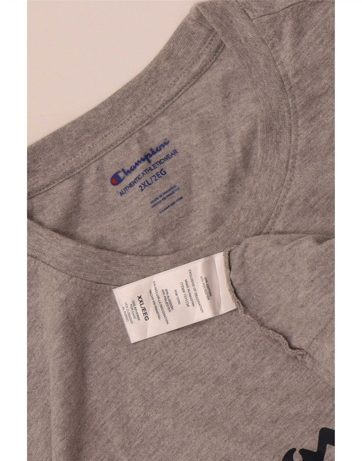 T-shirt grafica da uomo Champion Top 2XL cotone grigio