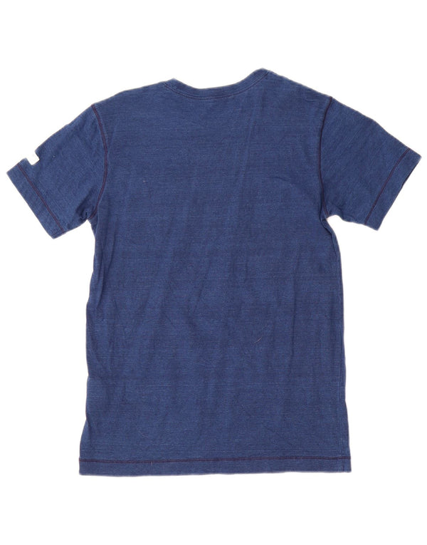 T-shirt Benetton Bambino 10-11 Anni XL Cotone Gessato Blu Navy