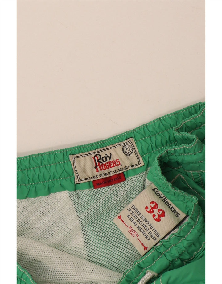 Pantaloncini da bagno da uomo Roy Rogers grandi verdi in poliammide