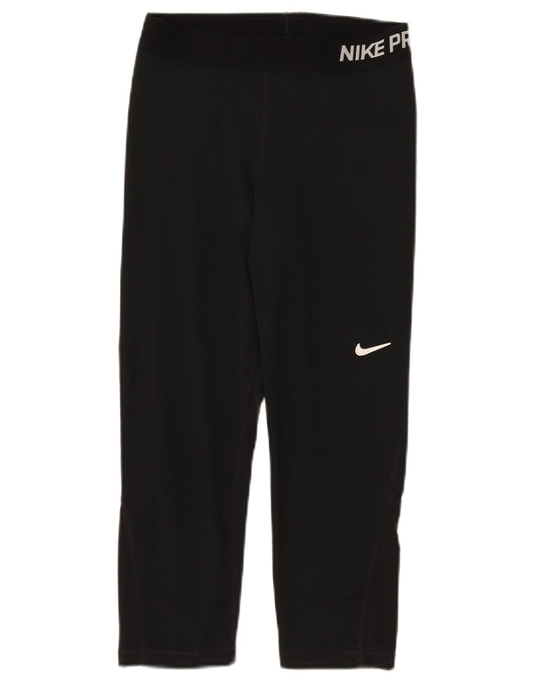 Leggings grafici NIKE Dri Fit da donna, poliestere nero medio