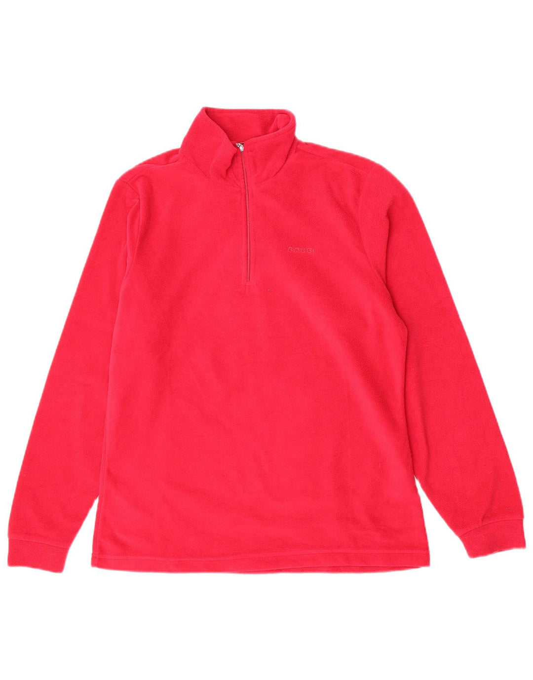 Maglione in pile da donna con collo con zip Brugi UK 18 XL poliestere rosso