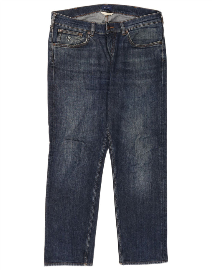 Jeans dritti da uomo Gant W32 L30 cotone blu
