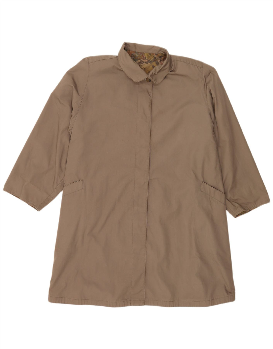 Trench reversibile vintage da donna UK 20 2XL Beige