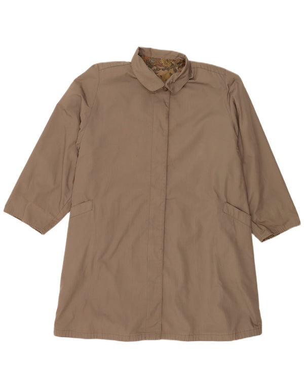 Trench reversibile vintage da donna UK 20 2XL Beige
