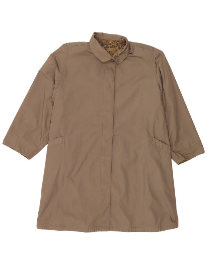 Trench reversibile vintage da donna UK 20 2XL Beige