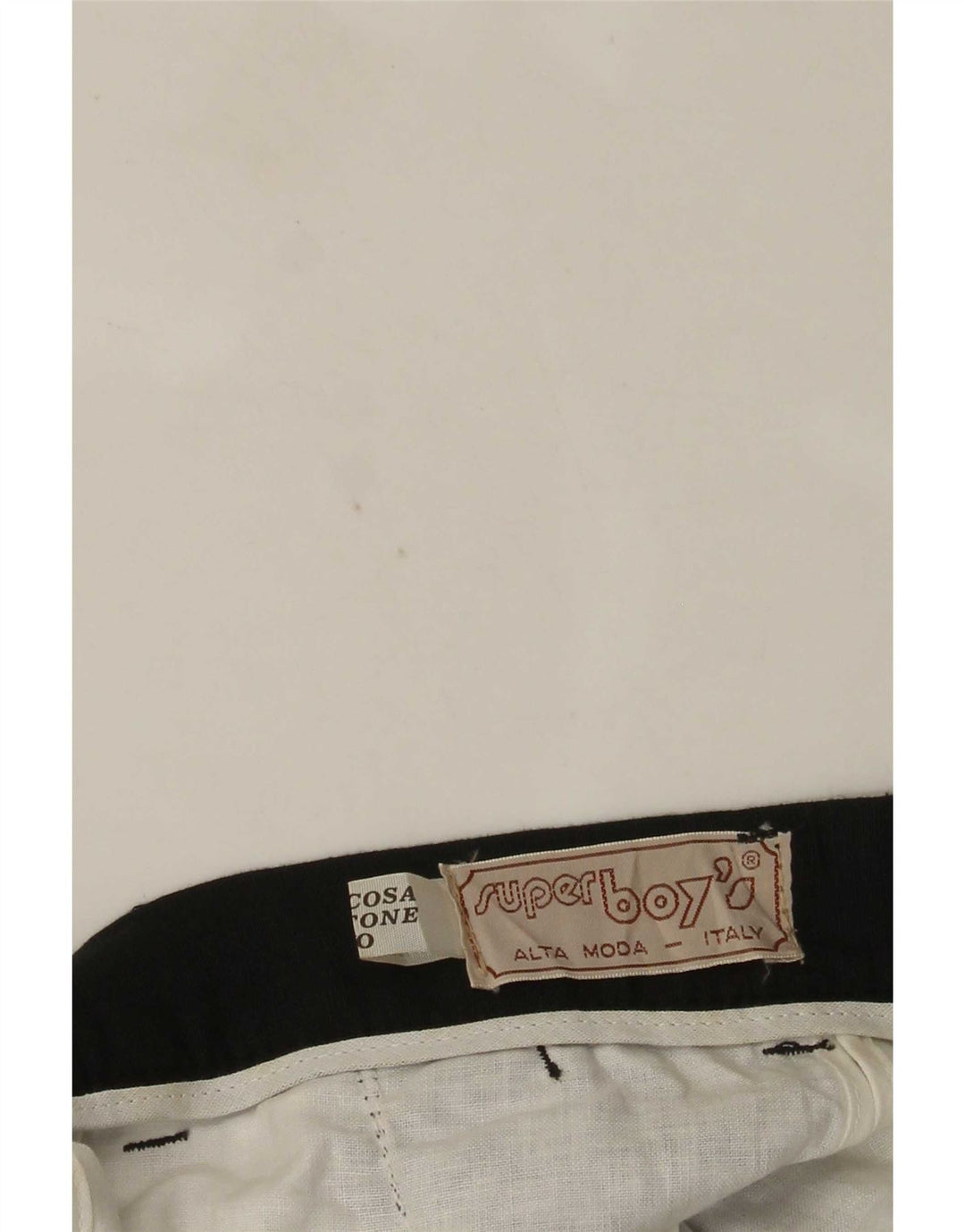 Pantaloni chino vintage da uomo con pegging W30 L36 viscosa nera