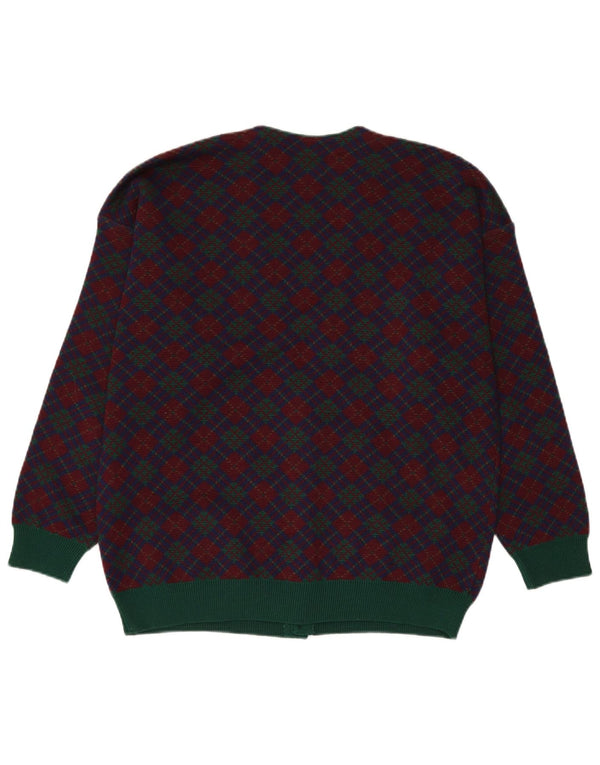 Maglione cardigan da uomo Stefanel medio blu navy Fair Isle