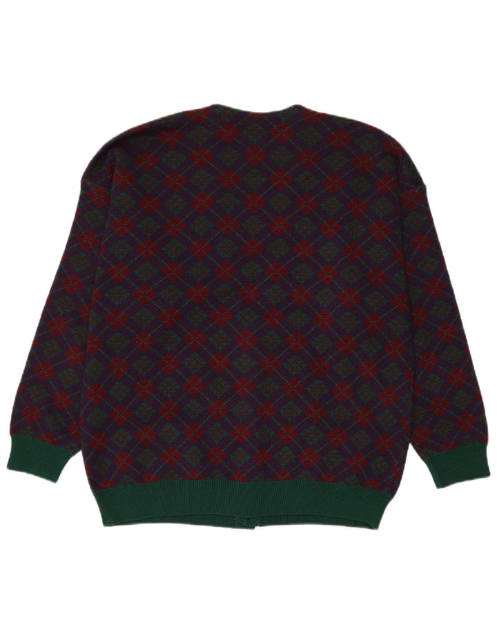 Maglione cardigan da uomo Stefanel medio blu navy Fair Isle