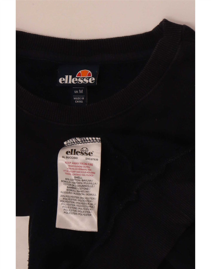 Felpa grafica da uomo Ellesse, maglione medio, blu navy, cotone