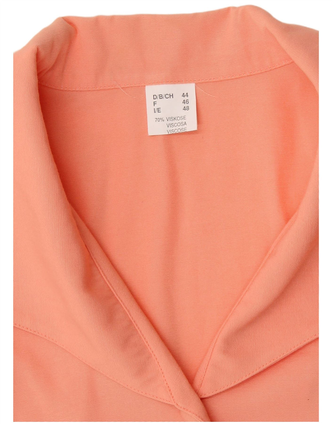 Camicia Donna VINTAGE Blusa IT 48 XL Arancione Viscosa