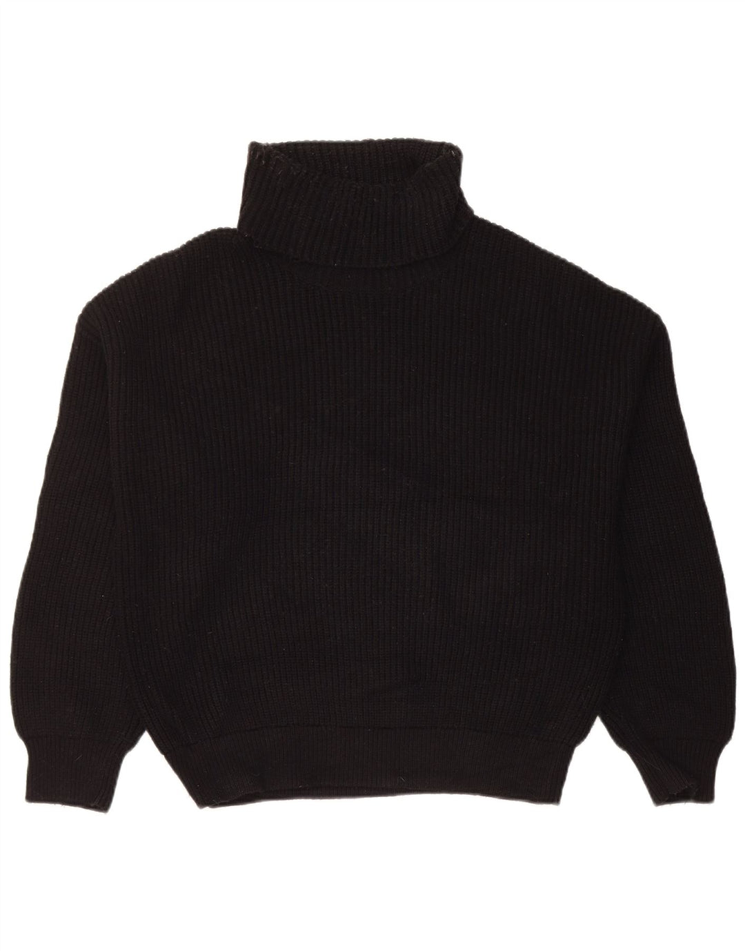 Maglione maglione a collo alto da donna Zara UK 14 viscosa nera media