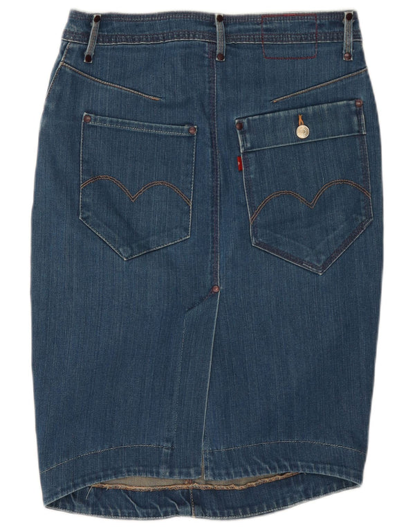 Gonna di jeans da donna Levi's W28 in cotone blu medio