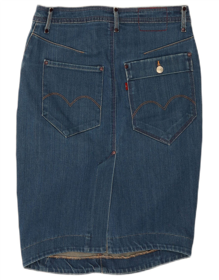 Gonna di jeans da donna Levi's W28 in cotone blu medio