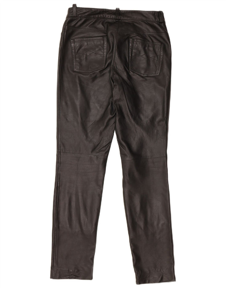 Pantaloni in pelle slim da donna HEINE UK 12 medi W30 L31 Pelle nera