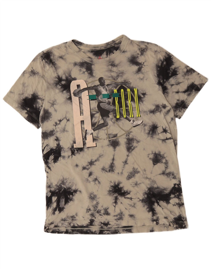 T-shirt grafica da uomo Jordan Top blu medio Tie Dye