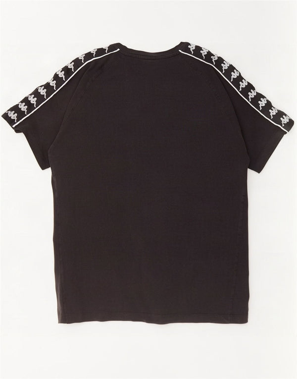 T-shirt grafica da uomo Kappa Top in cotone nero medio
