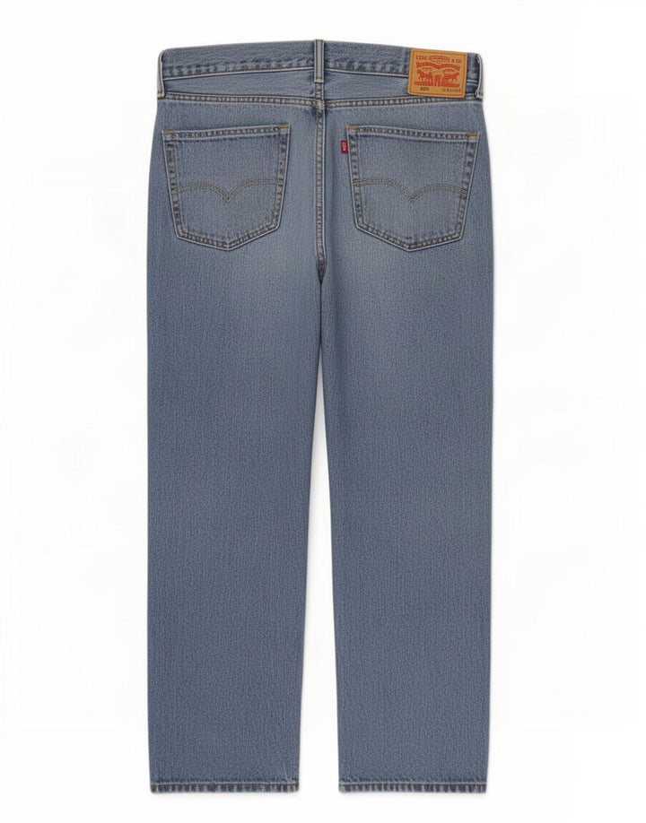 Levi's Uomo 505 Jeans dritti effetto consumato W36 L30 Blu