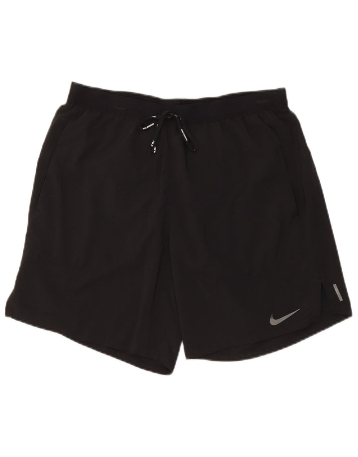 Pantaloncini sportivi Nike da uomo piccoli in poliestere nero