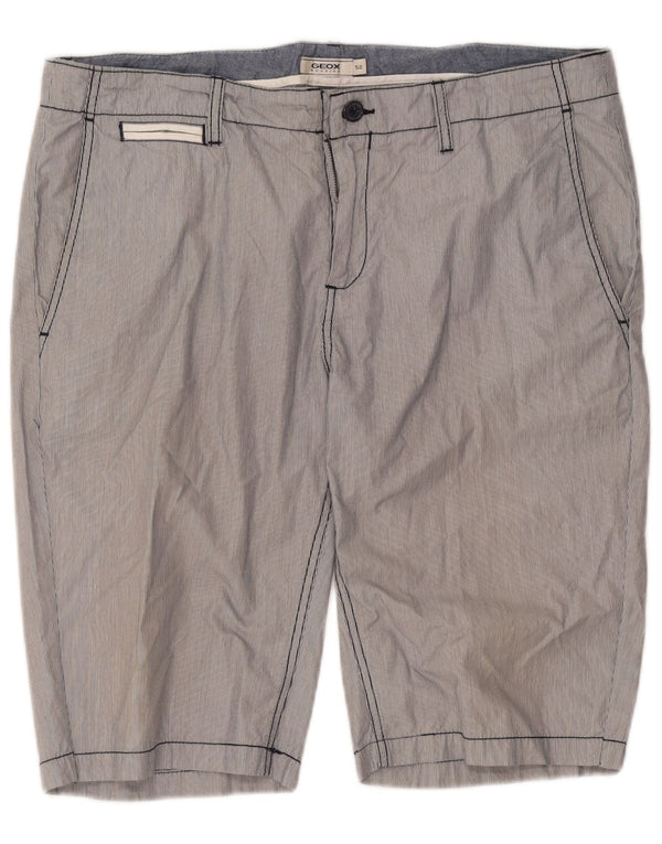 Pantaloncini chino da uomo Geox Respira IT 52 XL W40 Cotone gessato grigio