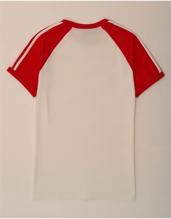 T-shirt da uomo Adidas Top in cotone color block bianco medio
